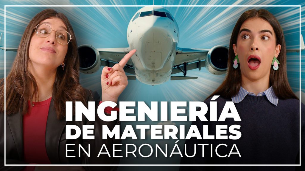 Miniatura del podcast: Clau y Noelia, ingeniera de materiales en Airbus, frente a un avión en pleno despegue