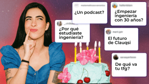 Clau celebrando su cumpleaños, respondiendo a todas las preguntas y presentando su nuevo proyecto "El Club de Ciencias"