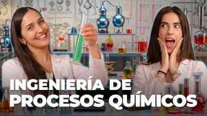 Paola y Clau en la miniatura del episodio sobre la Ingeniería de Procesos Químicos