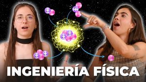 Jimena y Clau en la miniatura del episodio hablando sobre las salidas profesionales en ingeniería física y la Energía Nuclear
